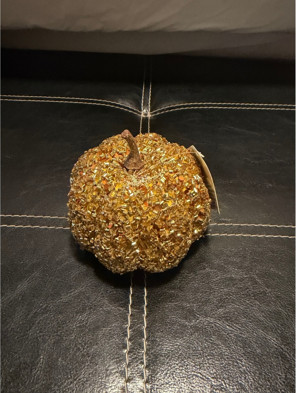 Gold Glitter Pumpkin Decor
